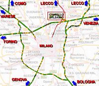Cartina Milano e provincia